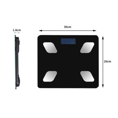 Centra Bluetooth Body Fat Scale BMI Black - Image 3